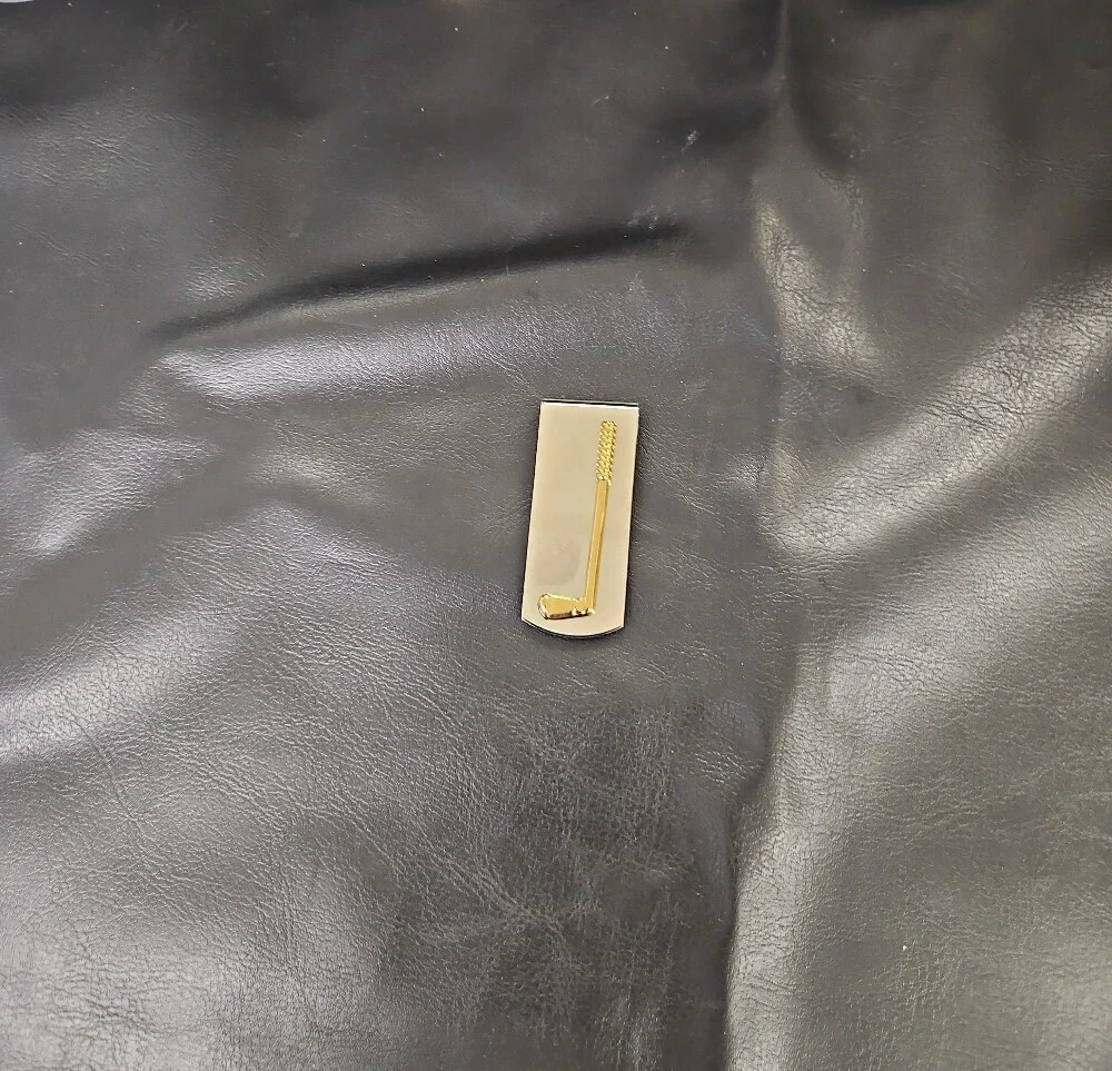 Gold Golf Club Money Clip